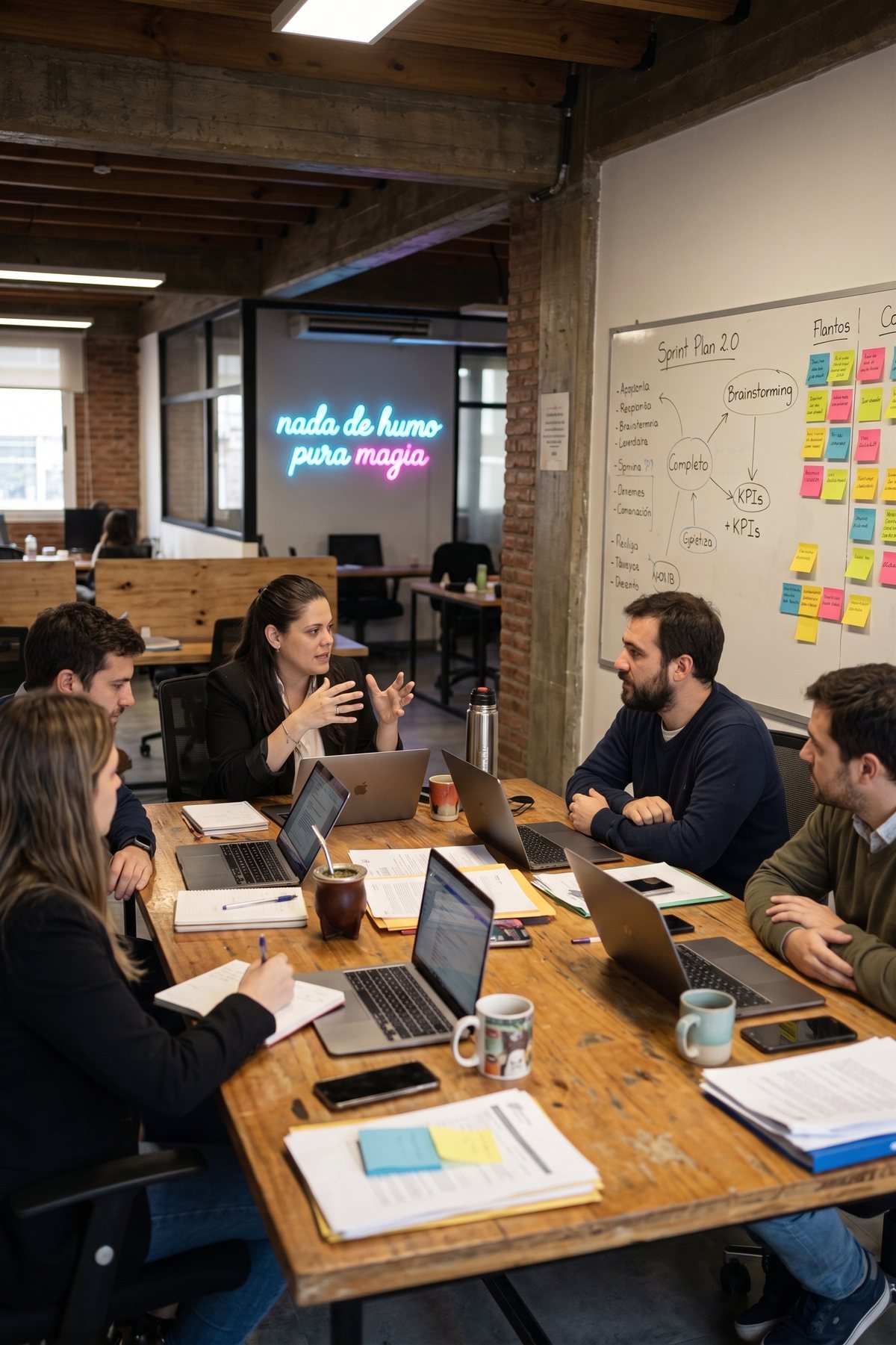 Equipo de Jengibre en una reunión de trabajo